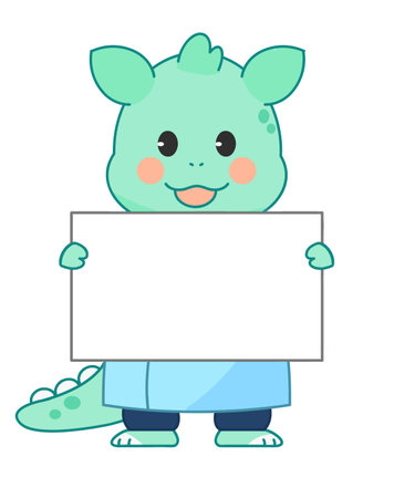 Cute cartoon dinosaur. Vector illustration isolated on a white background.のイラスト素材