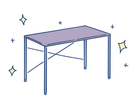 table icon over white background colorful design vector illustration line and fill styleのイラスト素材