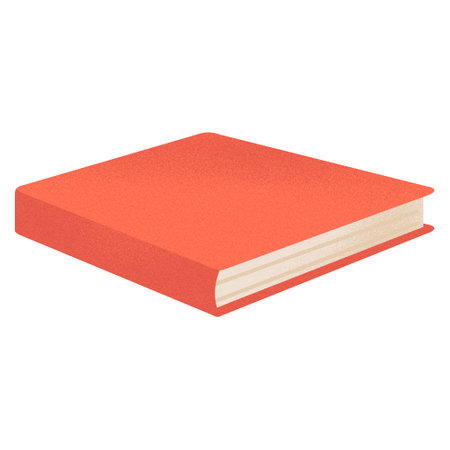 Red book isolated on white background. Vector illustration.のイラスト素材