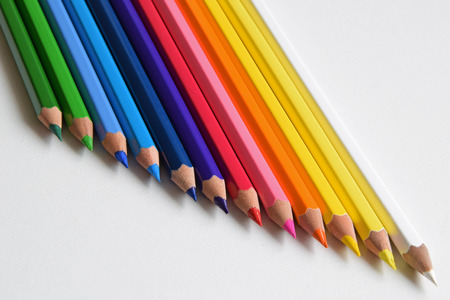 Rainbow Color Pencilsの写真素材