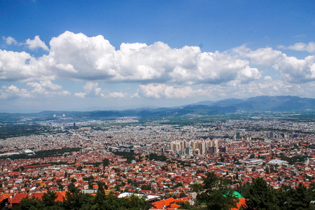 Bursa City panoramic view, Bursa, Turkeyの写真素材