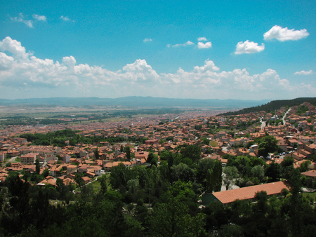 Kutahya City panoramic view, Kutahya, Turkeyの写真素材
