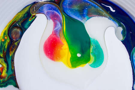 Colorful bubble paint, colorful paint drops, abstract colorful background