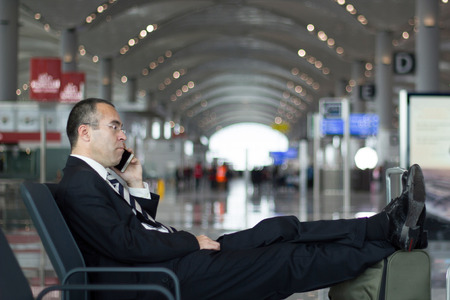 Business man talking on the phoneの写真素材
