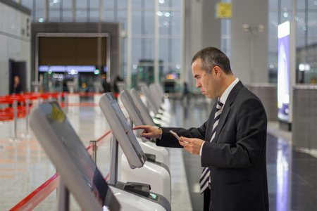 Business man at the airportの写真素材