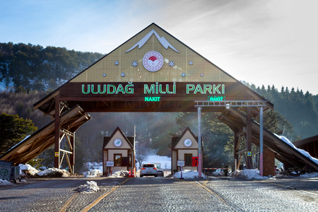 Uludag, Bursa / Turkey - January 22 2019: Ski Resort vehicle entryのeditorial素材