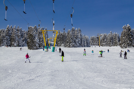 Uludag, Bursa / Turkey - January 22 2019: Uludag Ski Resort hotels area-1のeditorial素材
