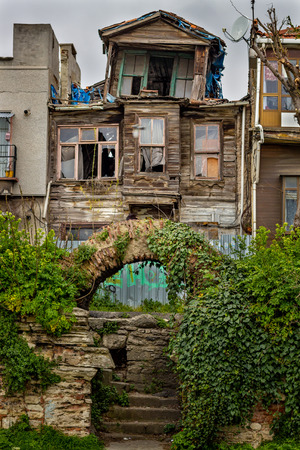 Old wooden house in Istanbul, Turkeyのeditorial素材
