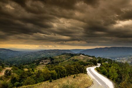 Gray cloudy skyの写真素材