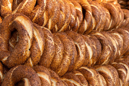 Bagels. Turkish pastry fast food or snack