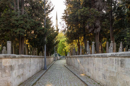 Eyup, Istanbul / Turkey - April 27 2020: Eyup Sultan Mosqueのeditorial素材