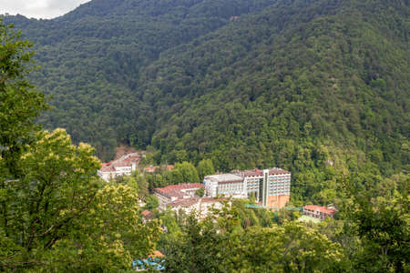 Oylat, Bursa / Turkey - June 26 2020: Oylat hot springs and thermal baths townのeditorial素材