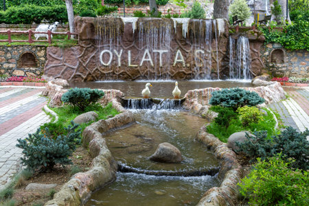 Oylat, Bursa / Turkey - June 26 2020: Oylat hot springs and thermal baths townのeditorial素材