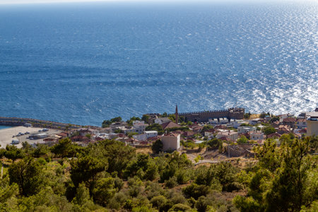 Babakale, Canakkale / Turkey - July 18 2020: Babakale Castle and town center Turkey and the western most point of continental Asiaのeditorial素材