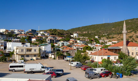 Babakale, Canakkale / Turkey - July 18 2020: Babakale Castle and town center Turkey and the western most point of continental Asiaのeditorial素材