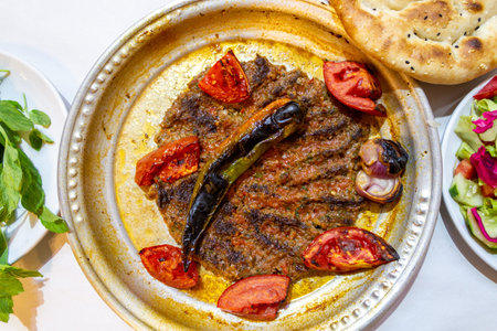 Tepsi kebab (Tray kebab) Local Antakya, Hatay cuisine kebab