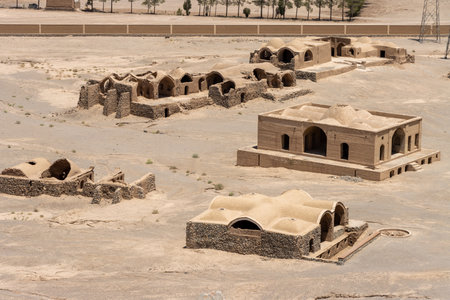 Zoroastrians Towers of Silence. Dakhmeh zartoshtian, Yazd Province / Iranの写真素材
