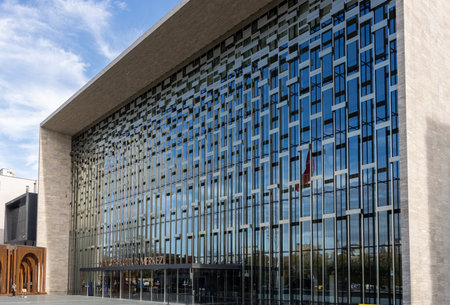 Taksim, Istanbul - Turkey November 15 2023: New Ataturk Cultural Center (AKM) building exterior viewのeditorial素材