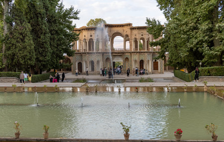 Mahan Kerman Iran September 19 2024: Shahzadeh Mahan Historical Garden.