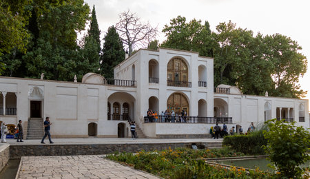 Mahan Kerman Iran September 19 2024: Shahzadeh Mahan Historical Garden.