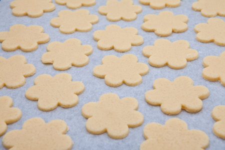 baking cookies at homeの写真素材