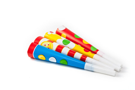 Birthday party on white background