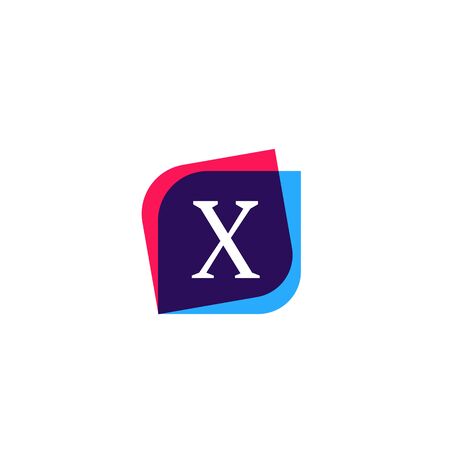 Clean x letter shapes sign designのイラスト素材