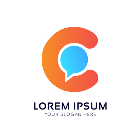 C letter company logo icon sign vector designのイラスト素材