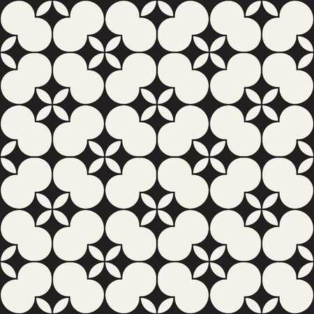 Vector seamless geometric pattern. Modern trandy monochrome texture.のイラスト素材