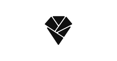 Geometric polygonal shape logo icon sign.のイラスト素材