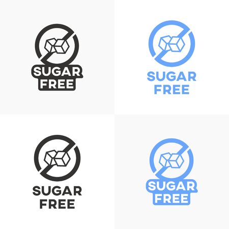 Sugar free icon vector design. Diabetic food mark.のイラスト素材