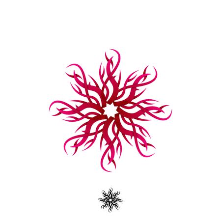 Abstract flower logo company sign. Blossom icon.のイラスト素材