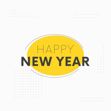 Trendy Happy New Year banner vector design.のイラスト素材