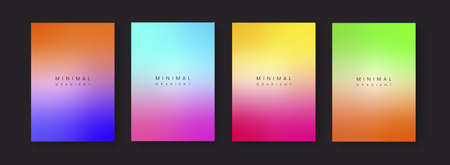 Set of soft color background vector design. Abstract colorful gradient backdrops collection. Modern pattern.のイラスト素材