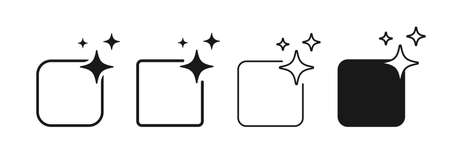 Clean Surfaca Icon Signs. Cleaner Logo vector design.のイラスト素材