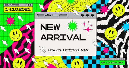 Abstract trendy Sale Banner. New Arrival Promo Illustration Vector design.のイラスト素材