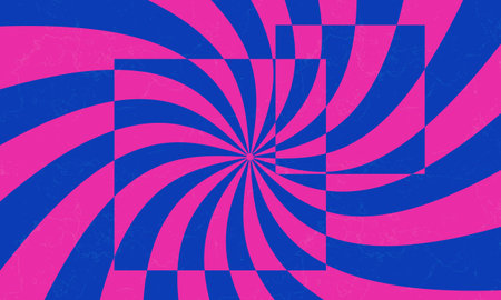 Abstract Spiral Geometric Background Vector Design. Cool Bright Vortex Optical Illusion Pattern. Op...