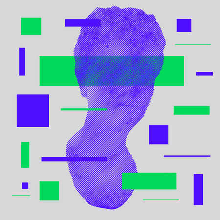 Vaporwave Design Illustration. Vector Statue Bust.のイラスト素材