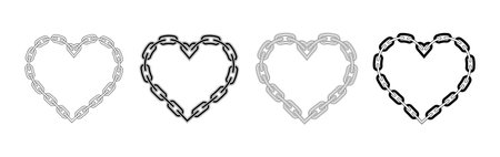 Chain Heart Sign Vector Design.のイラスト素材