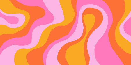 Cool Groovy Liquid Background Vector Design. Trendy Y2k Backdrop Textute. Funky Retro Wallpaper.のイラスト素材