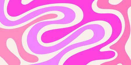 Psychedelic trippy y2k retro background vector design. Groovy abstract hippie pattern. Cool geometric wave texture.のイラスト素材