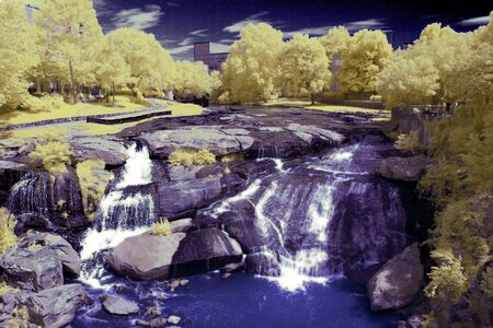 Falls Park on the Reedyの写真素材