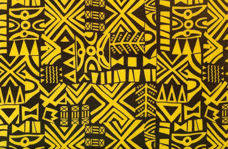 Iroquoian style background paint on fabric の写真素材