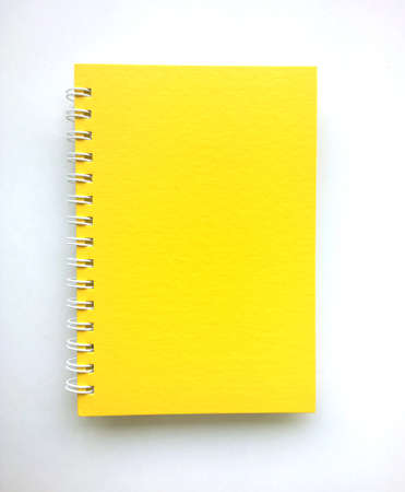 Yellow book on white background. Isolated yellow book.の写真素材