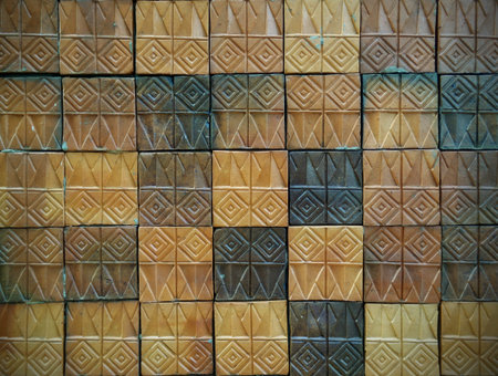 Square brick block wall. Square brick block patern.
