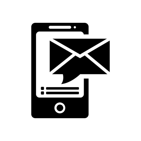 Mobile devices icon sending message.のイラスト素材