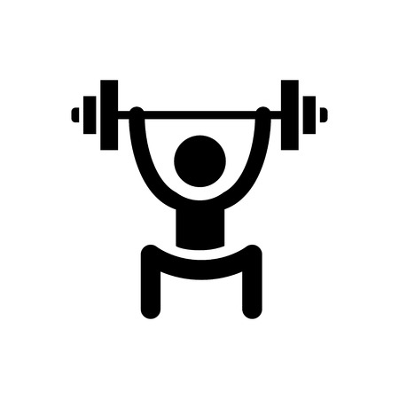 lifting weights iconのイラスト素材