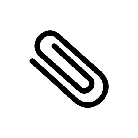 Paper clip sign. paper clip symbol, attachment buttonのイラスト素材