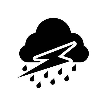 cloud and lightning iconのイラスト素材