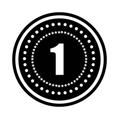 first place award icon. Prize for winner symbol. number oneのイラスト素材